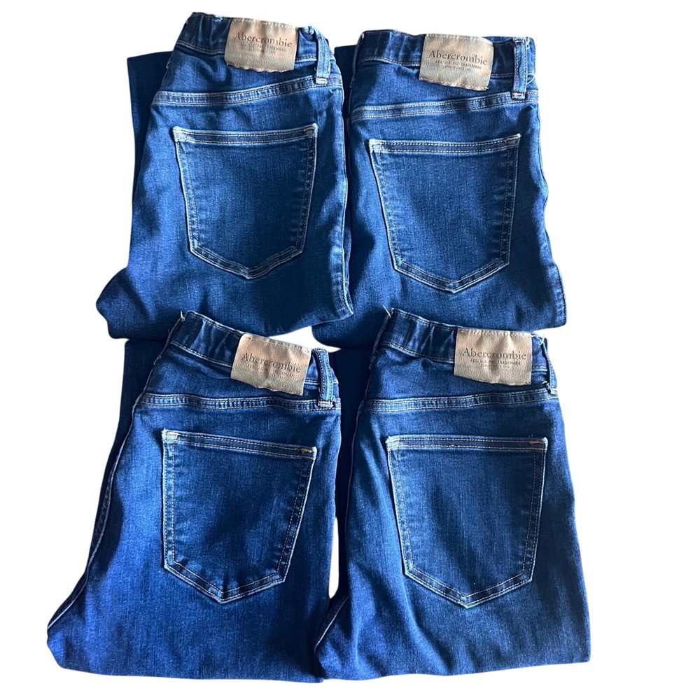 Abercrombie Kids Boot Jeans bundle Dark Wash Stretch Size 13 14
